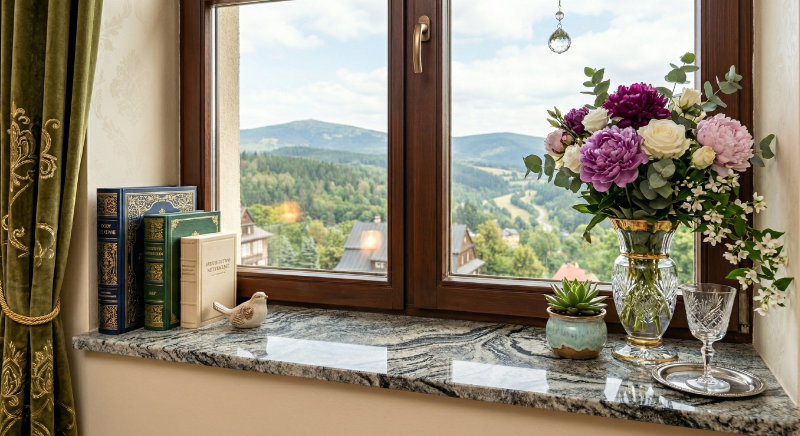 Parapety granitowe zewnętrzne